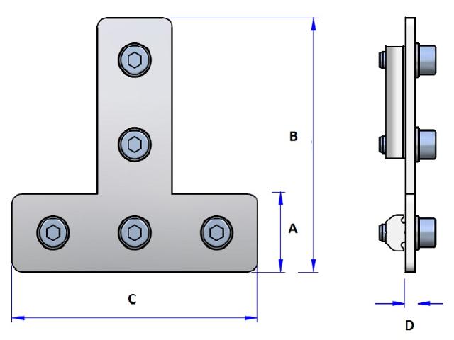 Profile Connector T-Style  